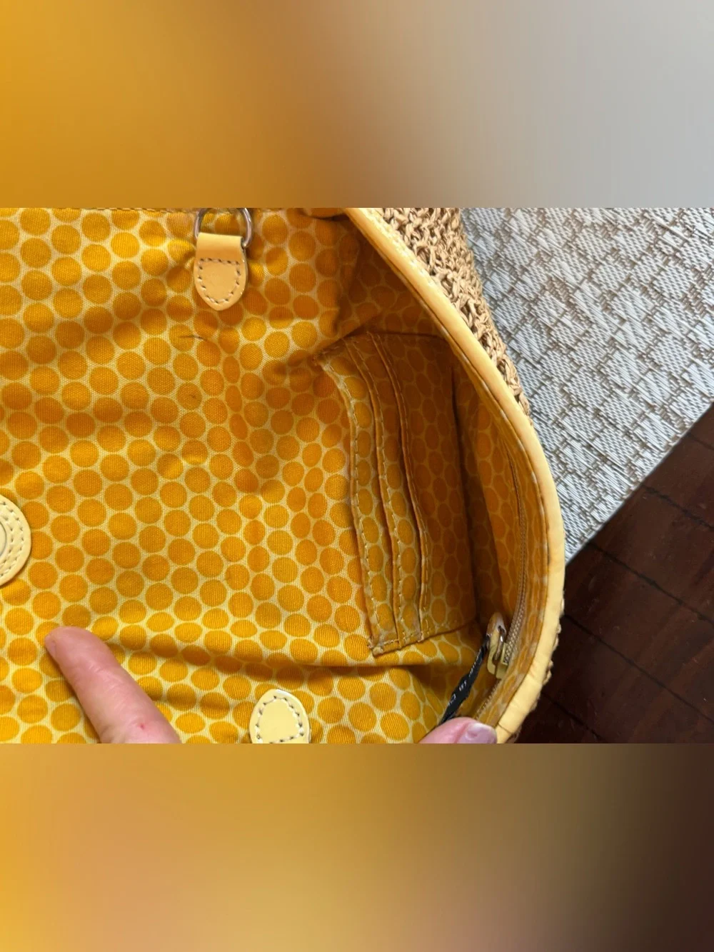 Brighton woven purse with chain shoulder strap